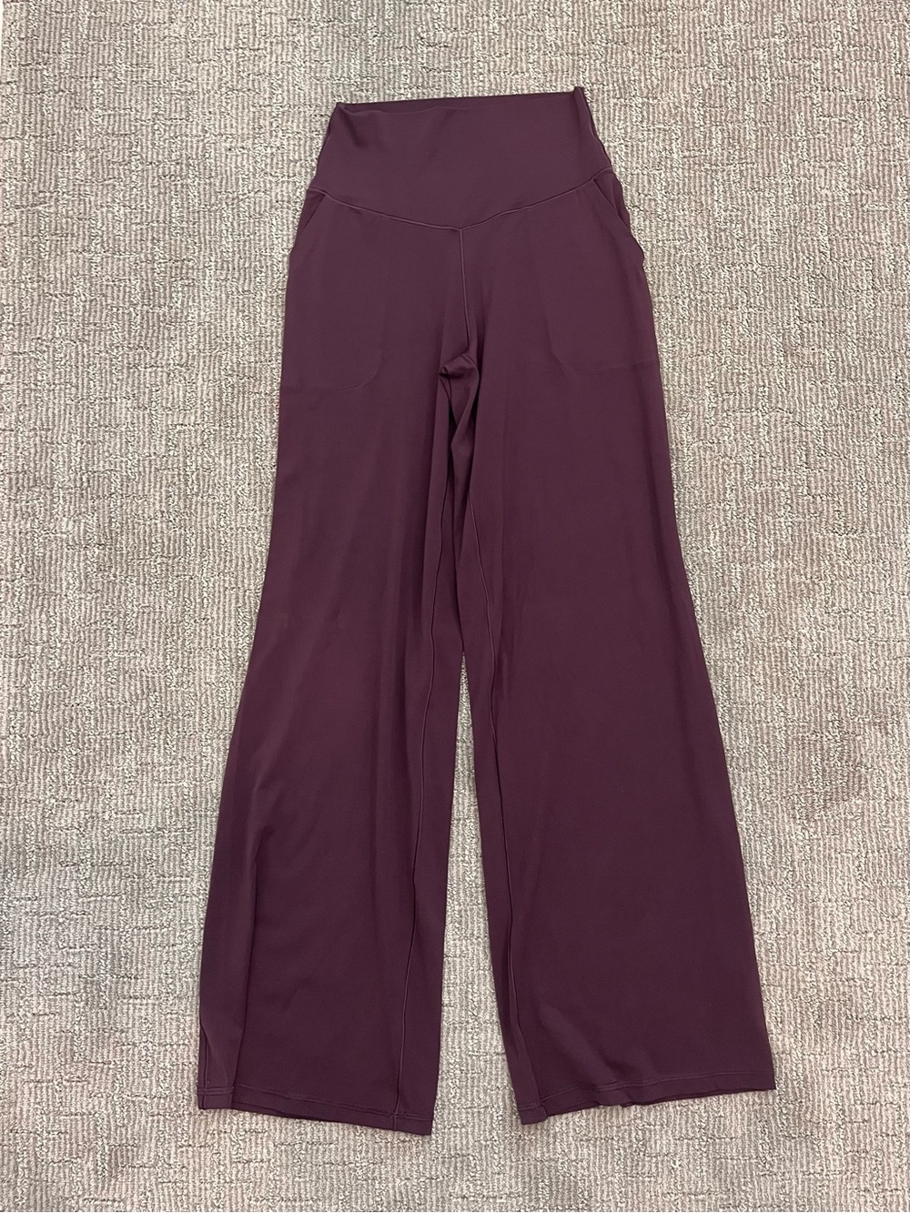 aerie Wide-Leg High-Rise Pants - Plum
